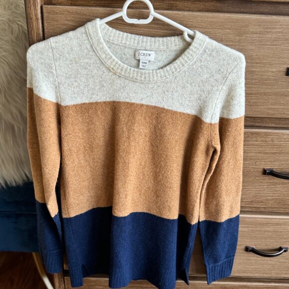 J.Crew XXSmall color block sweater worn once - Picture 1 of 4
